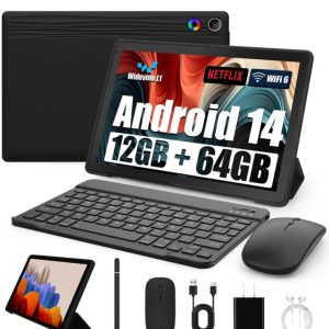 Android Tablet, 10.1 Inch Android 14 Tablet with 1280x800 IPS HD Touch Screen