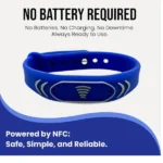 Smart Bands for Kids if Lost, Child Safety ID Wristband - Navy - Image 2