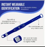 Smart Bands for Kids if Lost, Child Safety ID Wristband - Navy - Image 7