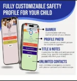 Smart Bands for Kids if Lost, Child Safety ID Wristband - Navy - Image 5