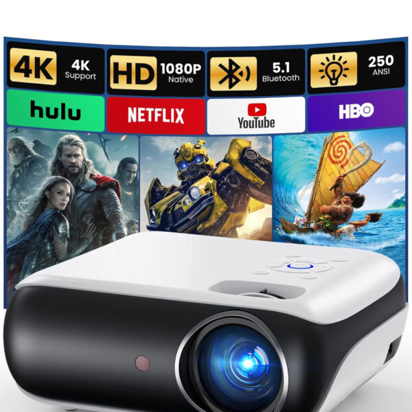 HAPPRUN Native 1080P Bluetooth Projector