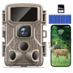 Trail Camera WiFi 4K 64MP with 64GB Memory Card 8 Batteries
