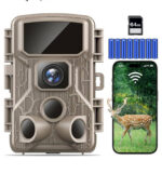 Trail Camera WiFi 4K 64MP with 64GB Memory Card 8 Batteries