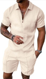 Mens Polo Shirt and Shorts Sets Outfits - Image 3