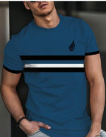 Men's 'Elegant Striped Men's T-Shirt Short Sleeve Crew Neck - Image 7