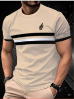 Men's 'Elegant Striped Men's T-Shirt Short Sleeve Crew Neck - Image 6