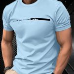 Manfinity Homme Men's Slim Fit Letter Print Round Neck Short Sleeve