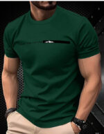 Manfinity Homme Men's Slim Fit Letter Print Round Neck Short Sleeve - Image 3