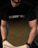 Men's Casual Crew Neck Short Sleeve T-Shirt With Gradient And Monogram - Image 8