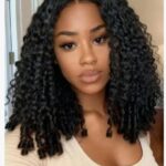 UVEOUS 22-Inch Jerry Curl Front Lace Wig